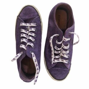Converse Sneakers Purple Suede size 7 unicorn laces